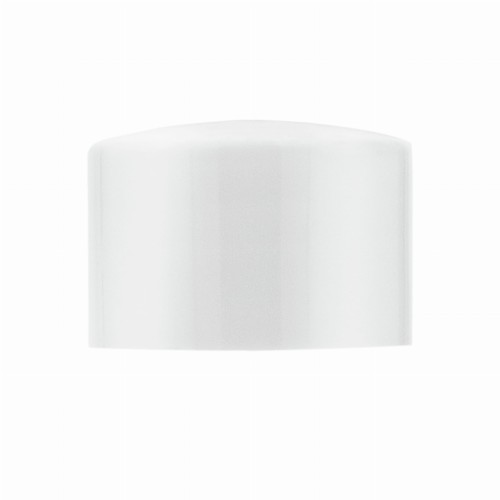 Biała nakrętka, gładka, szczelne zamknięcie, wielokrotnego użytku, przyjazna dla środowiska,  odporna, plastikowa, trwała, odporna na wilgoć, kosmetyki naturalne, chemia gospodarcza, NAK WH 24/410.