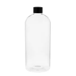 Butelka PET 500 ml z nakrętką plastikową czarną 24/410