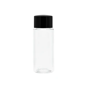 Butelka PET 50 ml z nakrętką plastikową czarną
