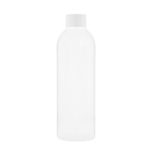 Butelka 250 ml LDPE, w zestawie z białą nakrętką, odporna na pękanie, łatwość dozowania zawartości poprzez lekkie ściśnięcie, szczelne zamknięcie, do olejów, smarów, olejki do masażu, płyn do prasowania, mydło w płynie, 250 ml LDPE + NAK WH 24/410.