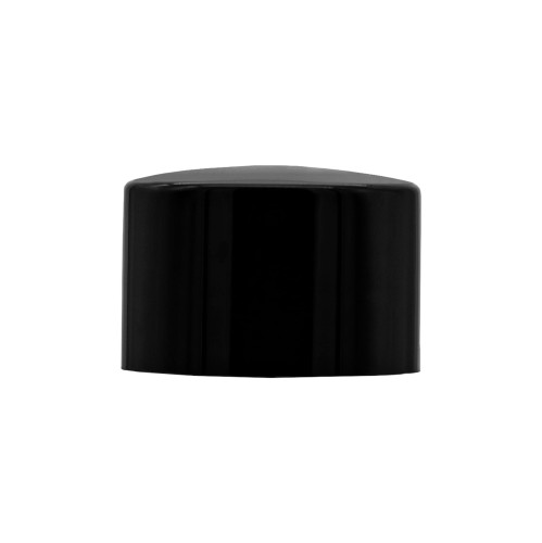 Czarna nakrętka, gładka, szczelne zamknięcie, wielokrotnego użytku, przyjazna dla środowiska,  odporna, plastikowa, trwała, odporna na wilgoć, kosmetyki naturalne, chemia gospodarcza, NAK BL 24/410.