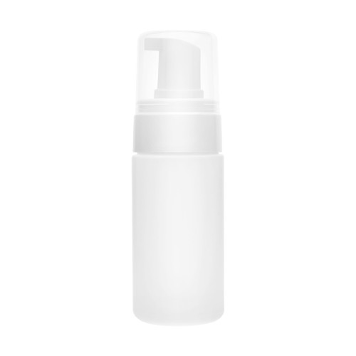 Biała butelka 100 ml HDPE, w zestawie z białą pompką spieniającą, wielokrotnego użytku, odporna na chemię, pojemnik na pianę do golenia, mycia twarzy, aplikacja piany do czyszczenia butów, pianki myjące, 100 ml HDPE 43/400 + PS WH 43/400.