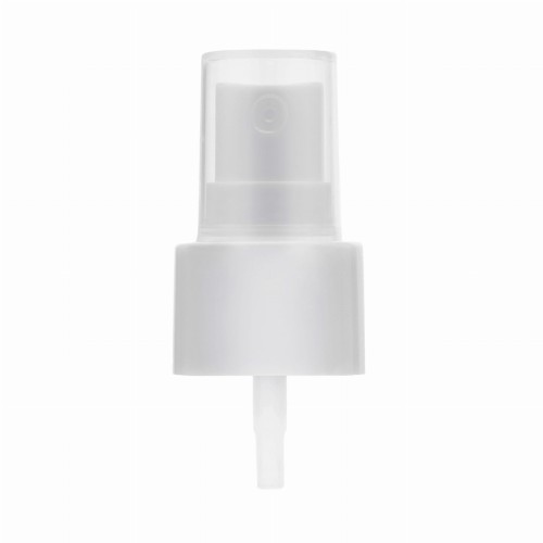 Biały gładki atomizer 24/410 typu mgiełka do równomiernego rozpylania kosmetyków, perfum, toników, hydrolatów, płynów pielęgnacyjnych oraz preparatów dezynfekujących i antybakteryjnych. Atomizer AT WH G 24/410.