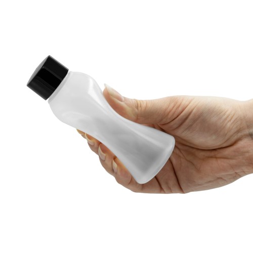 Butelka elastyczna LDPE 100 ml z nakrętką plastikową czarną