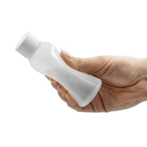 Butelka 100 ml LDPE, w zestawie z biała, gładką nakrętką, elastyczne opakowanie, miękka, łatwa do ściskania, szczelne zamknięcie, polewy, cukiernictwo, 100 ml LDPE + NAK WH 24/410.
