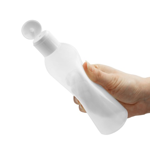Butelka elastyczna LDPE 250 ml z białym fliptopem