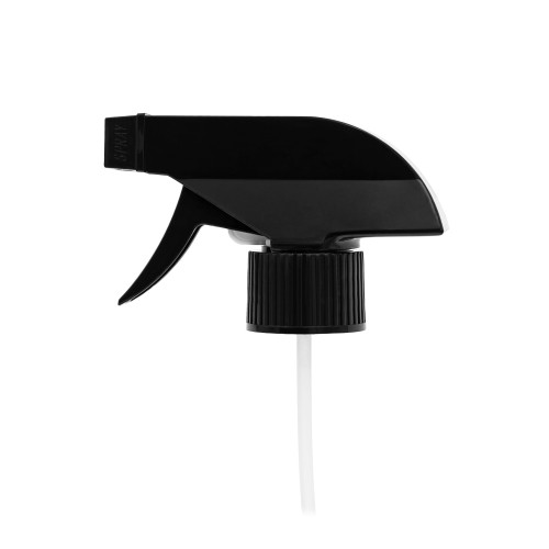 Czarny trigger/spryskiwacz, do aplikacji płynów czyszczących, detailing, ogrodnictwo, opryski roślin, środki przeciw owadom, równomierne rozpylanie, wygodna obsługa, TR BL 28/410.