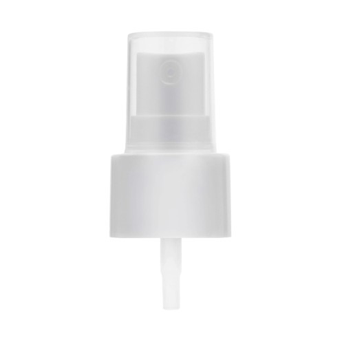 Biały atomizer gładki 24/410, spryskiwacz typu mgiełka do równomiernej aplikacji kosmetyków, perfum, toników, hydrolatów i płynów pielęgnacyjnych. Zamknięcie do butelek kosmetycznych z gwintem 24/410. ATWHG24410.
