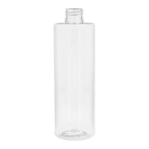 Bezbarwna butelka PET 300 ml o cylindrycznym kształcie, lekka, trwała i wygodna w użytkowaniu. Opakowanie z gwintem 24/410 do kosmetyków, chemii gospodarczej, środków czyszczących, gastronomii i preparatów warsztatowych. 300PET24410.