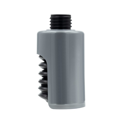 Czarna butelka z szarą obudową, harmonijka, 60 ml, wytrzymała, wielokrotnego użytku, lekka, szczelna, do preparatów technicznych, farb, barwników, preparatów laboratoryjnych, kosmetyki samochodowe.