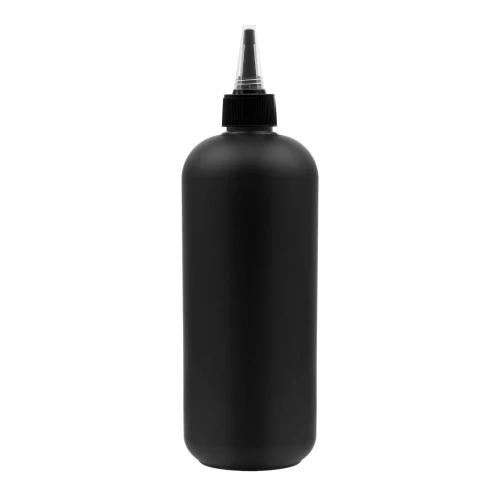 Butelka HDPE czarna 500 ml z aplikatorem Dzióbek Aplikator