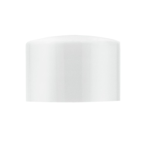 Biała nakrętka plastikowa, praktyczna, gładka, uniwersalna z gwintem 24/410, trwała, szczelne zamknięcie, do kosmetyków, chemii gospodarczej, opakowania laboratoryjne, przemysłowe, NAKWH 24/410.