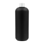 Butelka HDPE czarna 500 ml z nakrętką białą 24/410