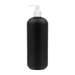 Dozownik 500 ml czarna butelka  HDPE pompka biała 24/410