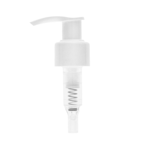 Biała pompka, dozownik, praktyczny, precyzyjne dozowanie, łatwy w użyciu, do kremów, balsamów, płyny do naczyń, żele pod prysznic, płyny do dezynfekcji, preparaty serwisowe, PO WH 24/410.