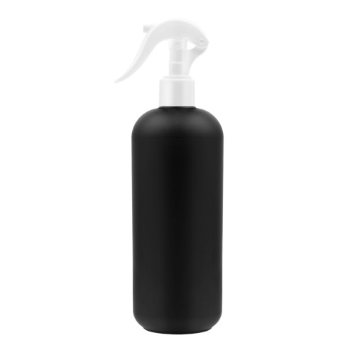 Spryskiwacz czarny rozpylacz 500 ml Butelka HDPE mini trigger biały 24/410