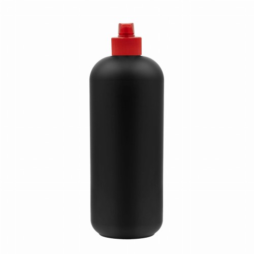 Flip-top 500 ml Butelka czarna HDPE czerwony fliptop 28/410