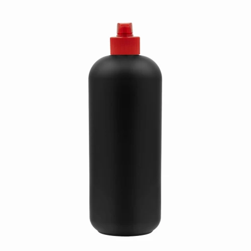 Flip-top 500 ml Butelka czarna HDPE czerwony fliptop 28/410