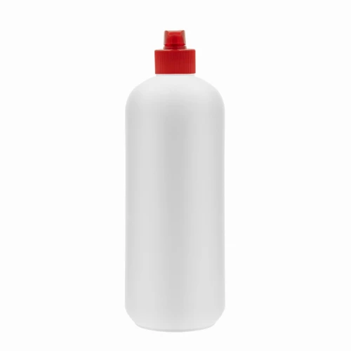 Flip-top 500 ml Butelka biała HDPE czerwony fliptop 28/410