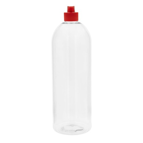 Flip-top 1000 ml Butelka PET z zamknięciem typu fliptop czerwony 28/410