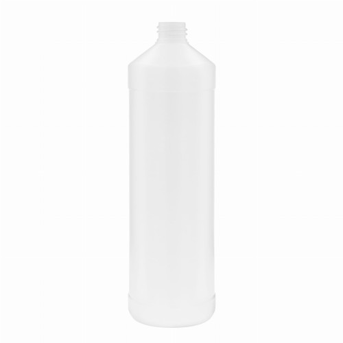 Mleczna plastikowa butelka 1000 ml, lekka, praktyczna, do użytku domowego, płynu do mycia naczyń, płyny warsztatowe, środki odtłuszczające, 1000 ml HDPE TR 28/410.