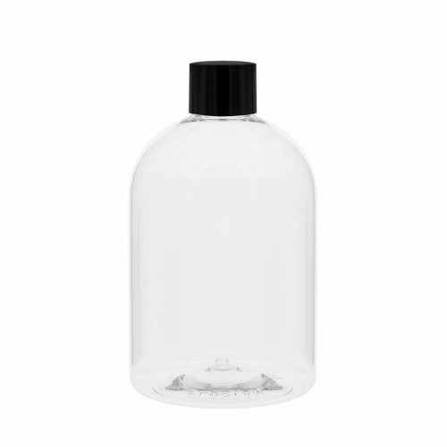 Butelka PET 500 ml z nakrętką plastikową czarną 28/410