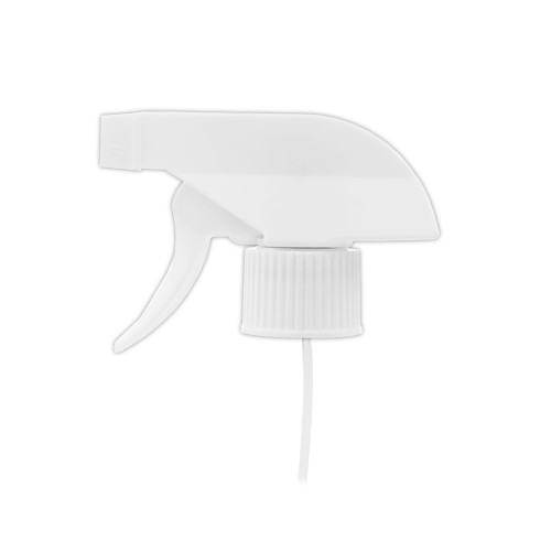 Biały trigger/spryskiwacz, do aplikacji płynów czyszczących, równomierne rozpylanie, wygodna obsługa, TR WH 28/410.
