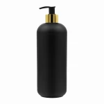 Dozownik 500 ml Butelka czarna HDPE pompka złota 28/410