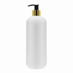 Dozownik 500 ml Butelka biała HDPE pompka złota 28/410