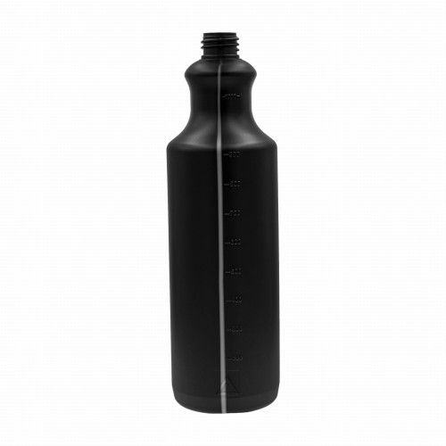 Czarna butelka 1000 ml, trwała, wygodna, ergonimiczny kształt butelki, wygodny chwyt, do detailingu, motoryzacji, chemii, gwint 28/410, 1000 ml HDPE BL28/410.