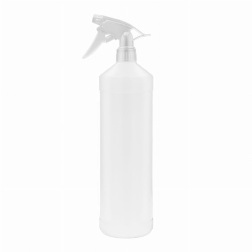 Spryskiwacz chemiczny biały rozpylacz 1000 ml Butelka mleczna HDPE trigger 28/410