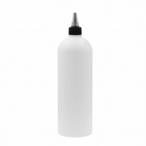 Butelka biała HDPE 1000 ml z aplikatorem 28/410 Dzióbek Aplikator