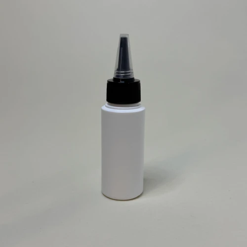 Butelka 50 ml cylindryczna HDPE z aplikatorem Dzióbek Aplikator 