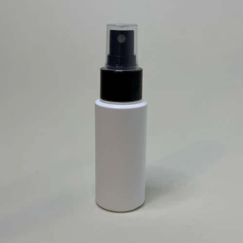 Atomizer 50 ml butelka cylindryczna HDPE atomizer czarny gładki 24/410