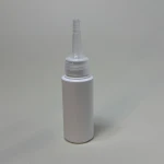 Butelka 50 ml cylindryczna HDPE Aplikator bezbarwny do kroplowania 24/410