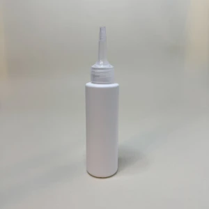 Butelka 100 ml cylindryczna HDPE Aplikator bezbarwny do kroplowania 24/410