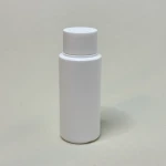 Butelka 50 ml cylindryczna HDPE z nakrętką plastikową białą