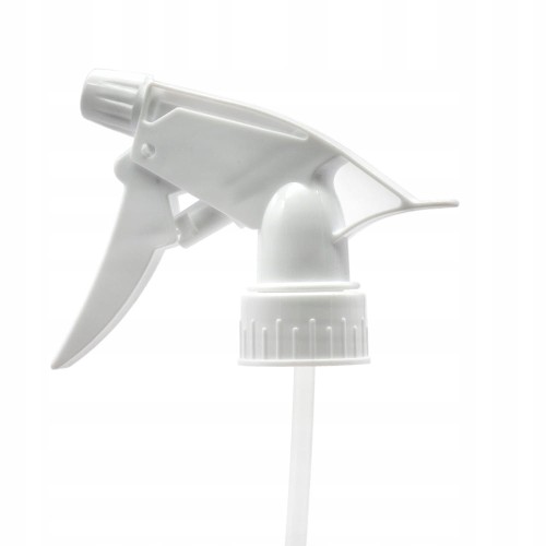 Biały trigger/spryskiwacz ręczny, rozpylacz, TRC WH 28/410, do detailingu, chemii gospodarczej, środków czyszczących.